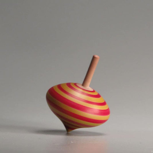Turnip shaped toy spinning top