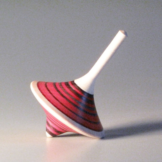 Red & Black funnel shaped spinning top